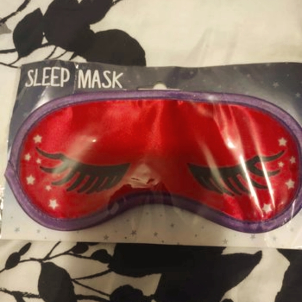 Pink with black eyelashes child girls new eyemask